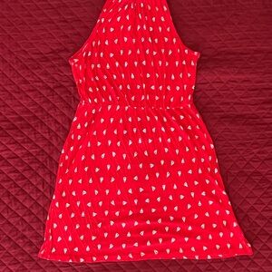 Old Navy Red Halter Dress with White Sailboat Print